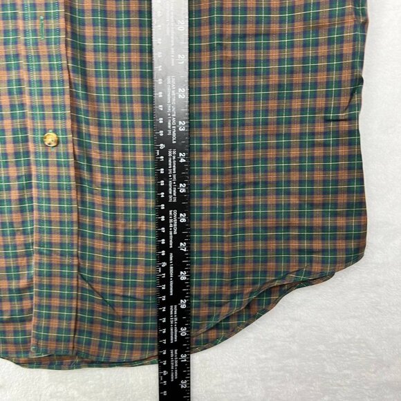Vintage Brooks Brothers Shirt Men Medium Green Flannel Button Down Long Sleeve M - Picture 5 of 7